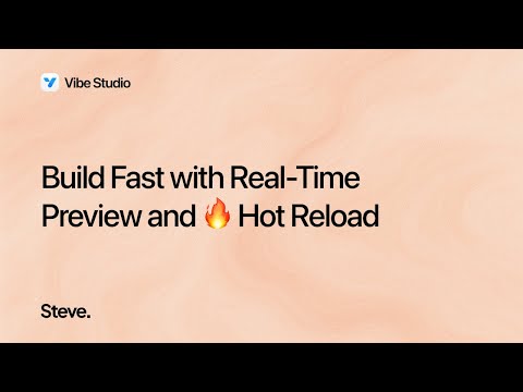Vibe Studio – Introducing Hot Reload - Build mobile and web apps with AI