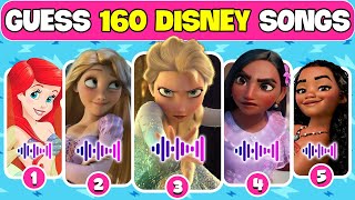 Guess The Top Best 160 DISNEY MOVIE SONGS | Disney Songs Trivia | Elsa, Rapunzel, Ariel | NT Quiz