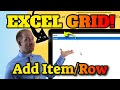 Grids in Excel Part 05 - Adding A New Item aka Row