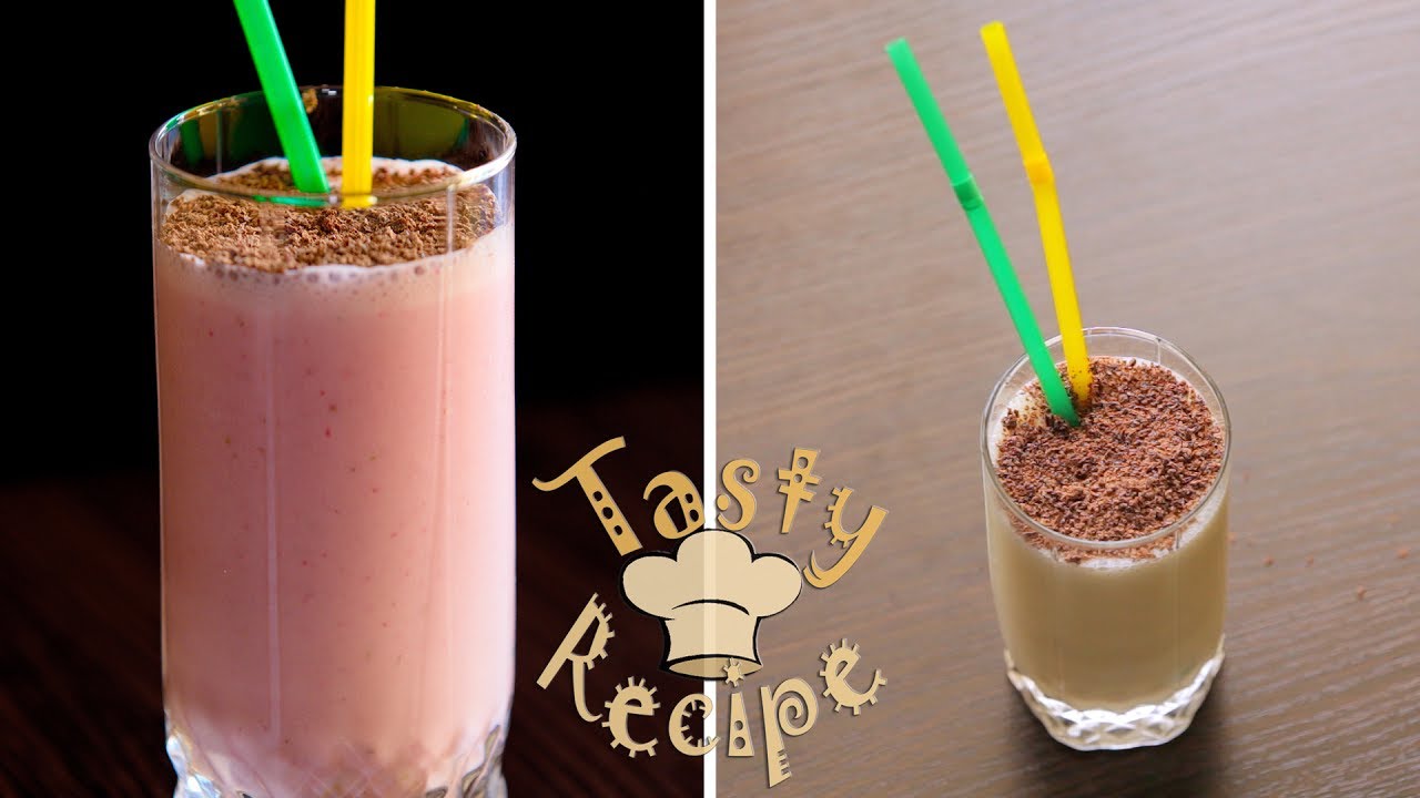 How to Make a Milkshake (banana, strawberry) / Молочный коктейль банановый, клубничный | Tasty