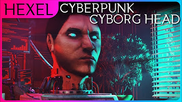 Cyberpunk Cyborg Head || Blender Timelapse