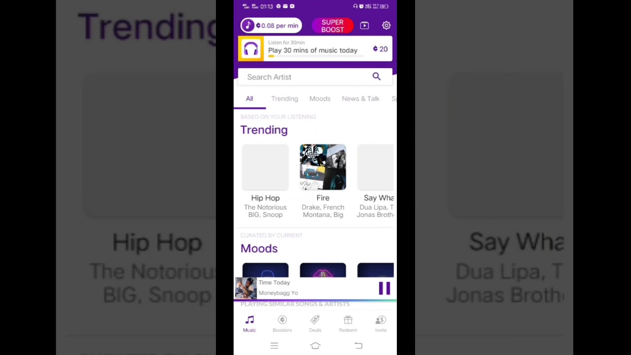Earn money💰 by listening to music 🎶|•| Current app