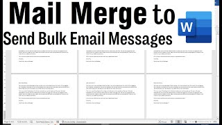 how to send bulk email from outlook with attachment Use mail merge to send bulk email messages.