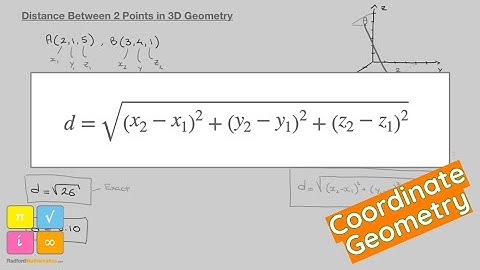Distance Between 2 Points in 3D Space - Formula and Example - Coordinate Geometry - IB AI & AA Maths