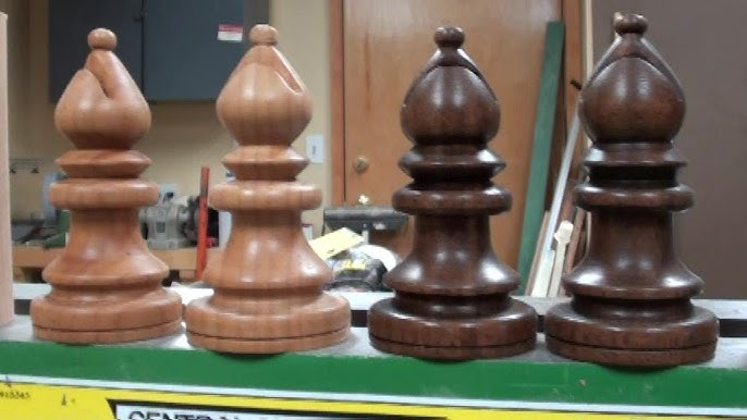 Tornearia - Peão de Xadrez / Woodturning - Chess Pawn 