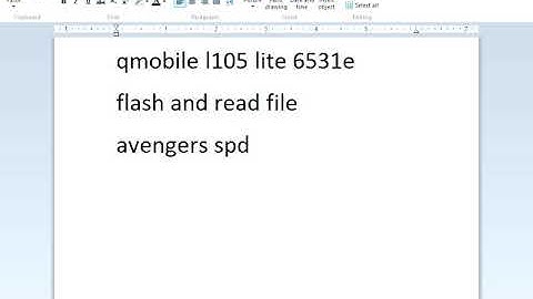 Qmobile l105 lite 6531e read  file with avengers  spd