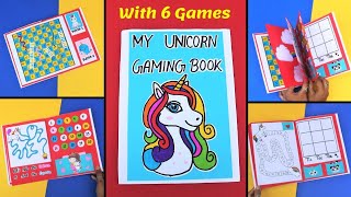 6 Easy Paper Games in a Book/How to make Paper Game Book/DIY Funny Paper Games/Unicorn Gaming book screenshot 5