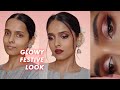 Festive glam look using affordable products