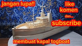 membuat miniatur tugboat,dari stik eskrim.#diy#tutorial#miniature#tugboat