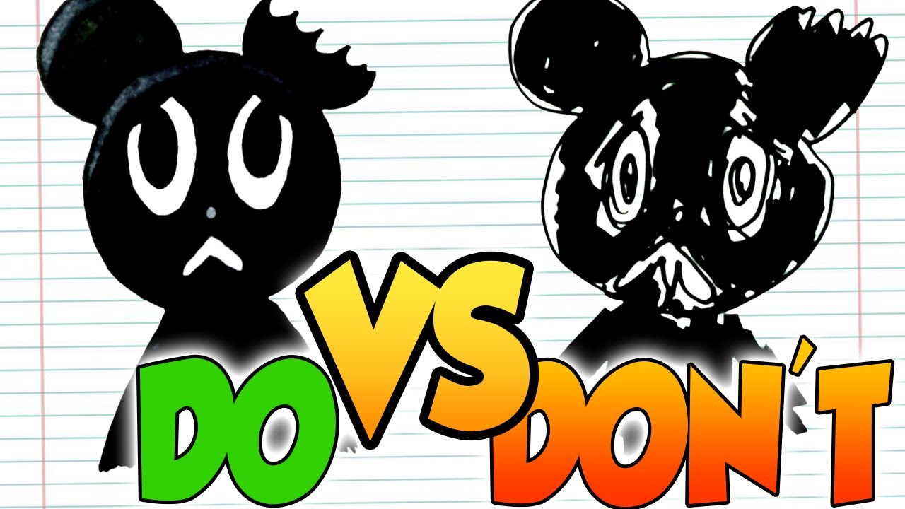 DOs & DON'Ts Drawing Cartoon Mouse, Cartoon Dog, Cartoon Cat (from Trevor's) In 1 Minute CHALLENGE!