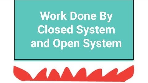 Work done by a closed system and open system ! #Thermodynamic work.