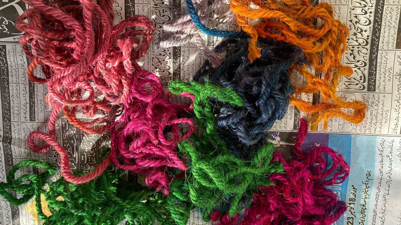 How to color dye twine string jute string/rope easy method with all ...