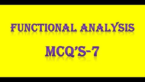 PG TRB/ POLYTECHNIC FUNCTIONAL ANALYSIS MCQ