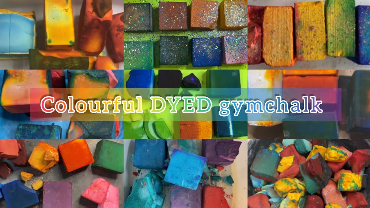 ASMR | COLOURFUL DYED GYM CHALK | EDIT | @asmrcocobutta #asmr # ...