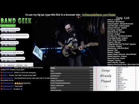 Live Rock Request Show - Automated Cameras, Lights and FX