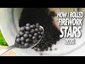 Pyro guy ROLLS FIREWORK STARS - 2020. PROCESS