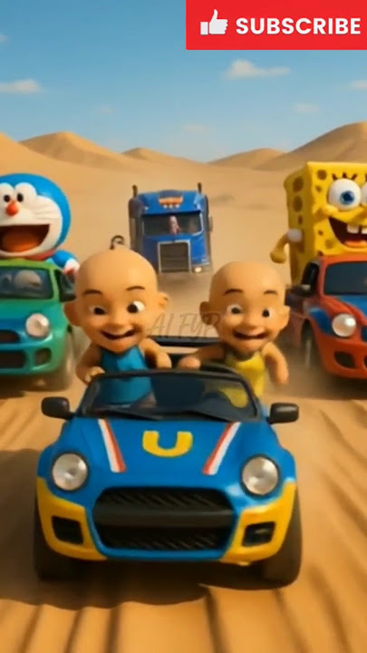 Upin&Ipin Balapan Liar, Thanos Ngejar! 🏁✨ #trendingshorts #upinipin #kartun #animasi #balapan