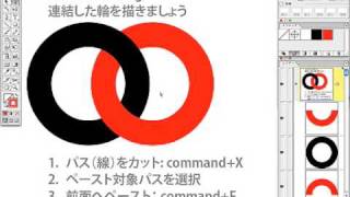 Adobe Illustrator - Layer - Connected Rings 連結した2つの輪