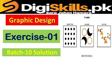 Graphic design exercise 1 batch 10 solution // solved exercise graphic desgin digiskills.pk