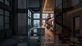 This Abandoned Penthouse Became a Billionaire Paradise 😳 #cinematicdesign #interiordesign