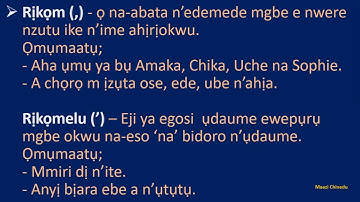 Igbo Punctuation Marks (Akaraedemede Igbo)