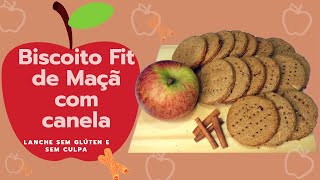 🍪Biscoito fit de maçã com canela - Faça um lanche sem glúten e sem culpa!🍪