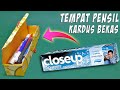 Cara Membuat DUSGRIP (Tempat Pensil) dari Kardus Bekas Tempat Pasta Gigi