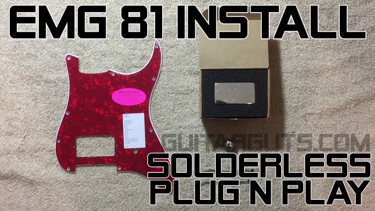 EMG 81 pickup on the Stratocaster エレキギター FENDER Stratocaster with pickup EMG ( SA - SA - 81 ) - YouTube
