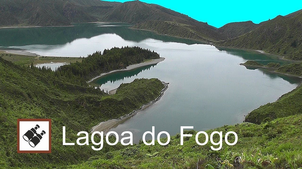 Lagoa do Fogo is a crater lake within the Agua de Pau Massif stratovolcano  in the center of the island of Sao Miguel in the Portuguese archipelago of  Stock Photo - Alamy