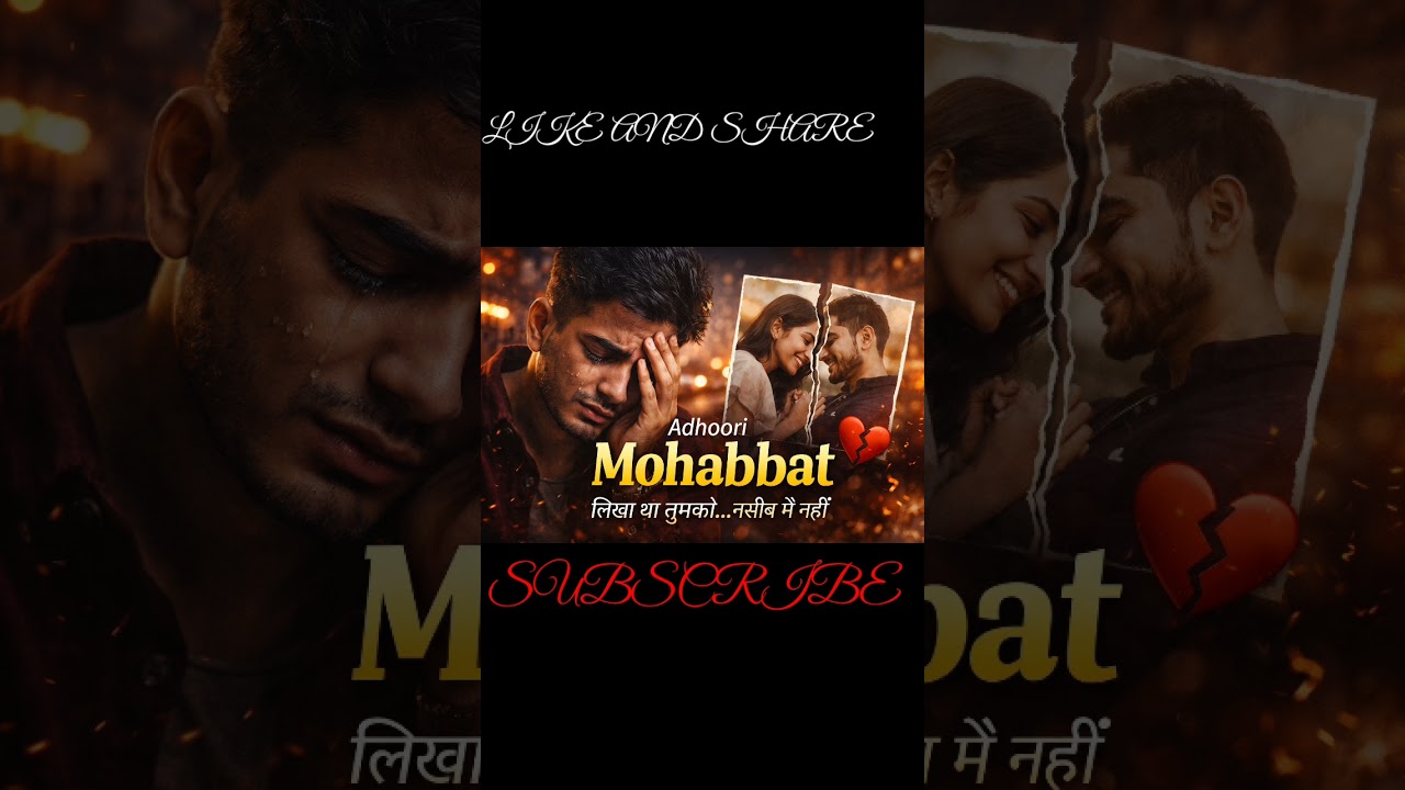 Adhoori Mohabbat | Dil Todne Wala Sad Hindi Song | Failure Love Story 💔