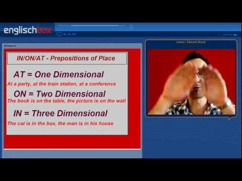 Simmonds - English Grammar | Prepositions IN ON AT