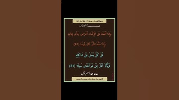 سورة الاسراء - سورة 17 - اية (84-83)
