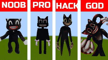 NOOB VS PRO VS HACK VS GOD Minecraft Pixel Art Cartoon Cat