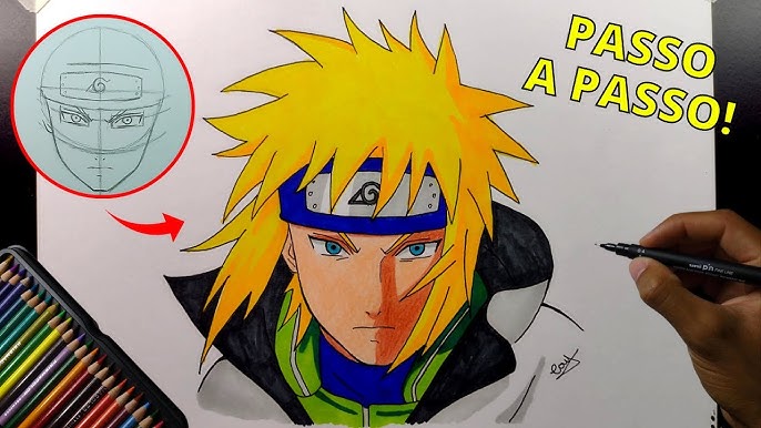 Minato  Desenho feito no lapis B3 baseado no anime Naruto