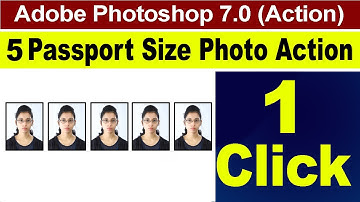 How to create 5 passport size photo action | action passport size photo step by step
