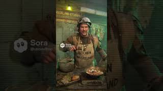 wasteland kitchen | AI Slop public access TV show from the year 2125