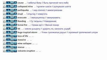 Action 10  Module 2  Vocabulary p  21  Naural disasters