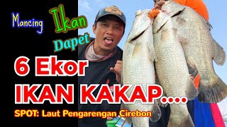 Mancing Ikan Kakap Ikan Baramundi Lokasi Laut Pengarengan Cirebon Vlog 1