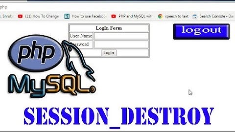 PHP-MySQLi Series 11.7 || How to destroy session