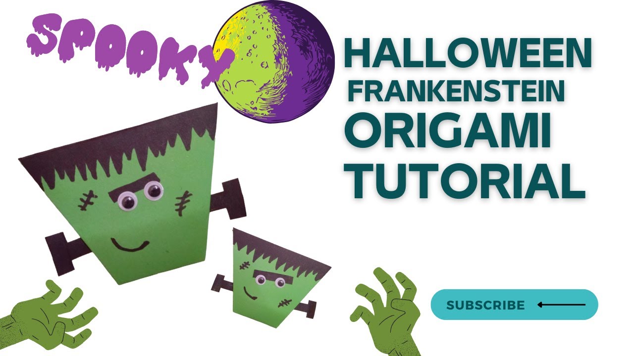 How to make Halloween Frankenstein Origami! Fast & Spooky! - YouTube