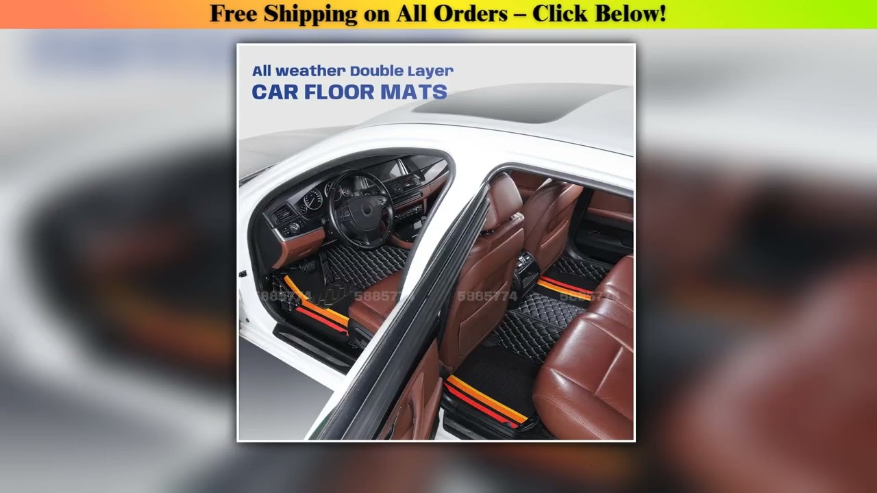 For BMW 5 series E60 F10 G30 G60 2003-2025 Double Layer Car Floor Mats Custom Auto Carpet Cover