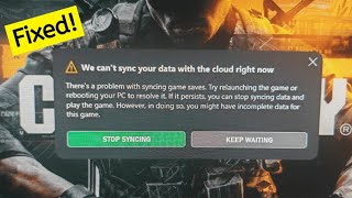 We can't sync your data with the cloud right now xbox error