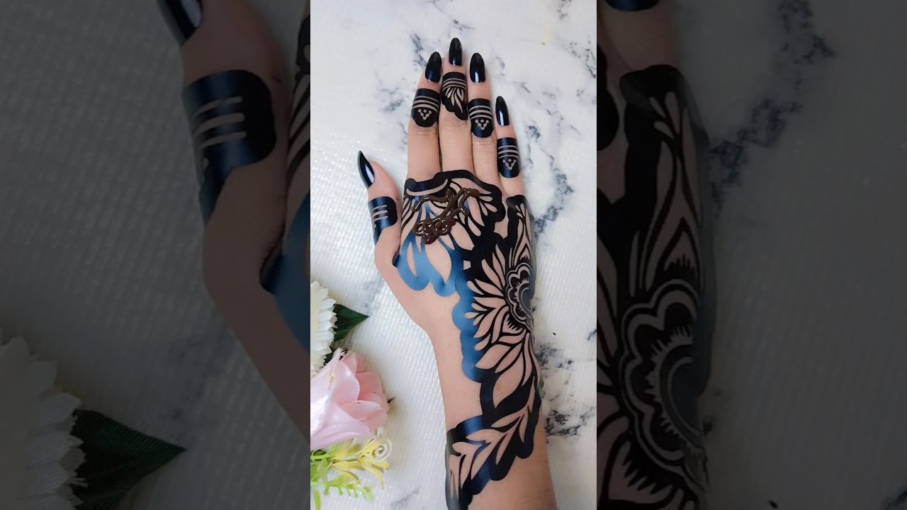Beautiful sticker mehndi design #shorts