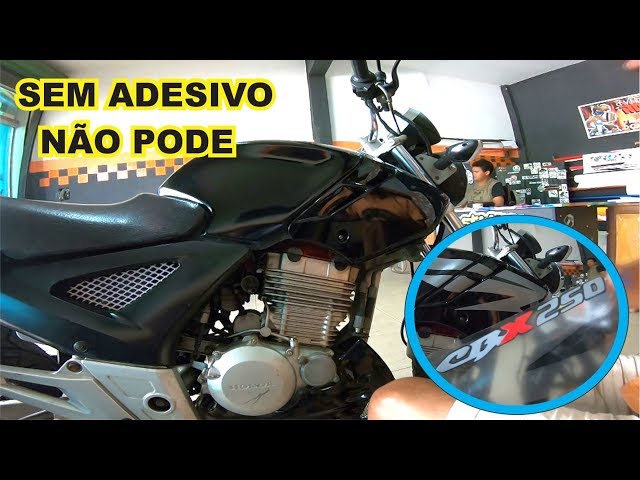 Adesivos Faixa Tanque Moto Honda Twister Cbx 250 2008 Preto em