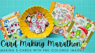 Card Making Marathon | Making As Many Cards As I Can In One Afternoon Using Pre-Colored Images