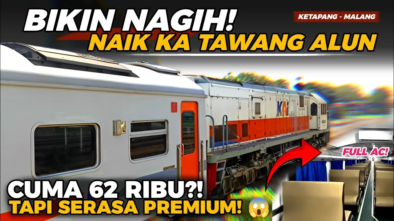Naik Kereta Api Tawang Alun Rp 62.000! Fasilitas Lengkap & Full AC, Trip Seru Ketapang - Malang!