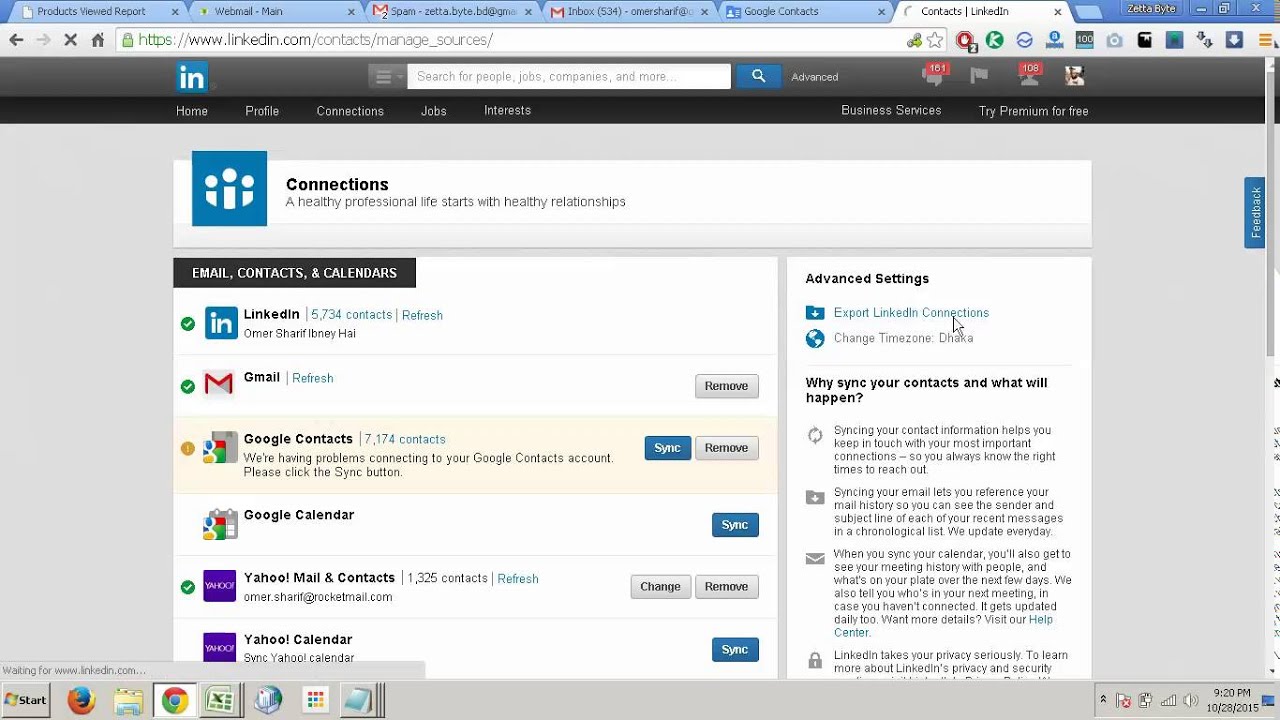 How to export your linkedin connections : e-CAB - YouTube