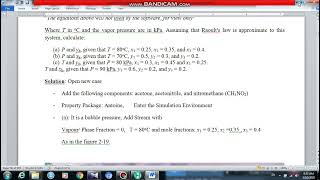 Simulation and Design of Chemical Process Using Aspen HYSYS,  Bubble Point and Dew Point Calculation