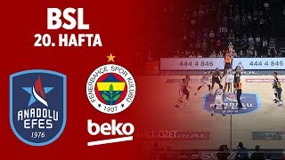 Bsl 20 Hafta Özet Anadolu Efes 67-65 Fenerbahçe Beko