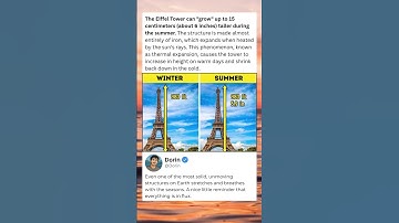 Why The Eiffel Tower Grows Every Summer